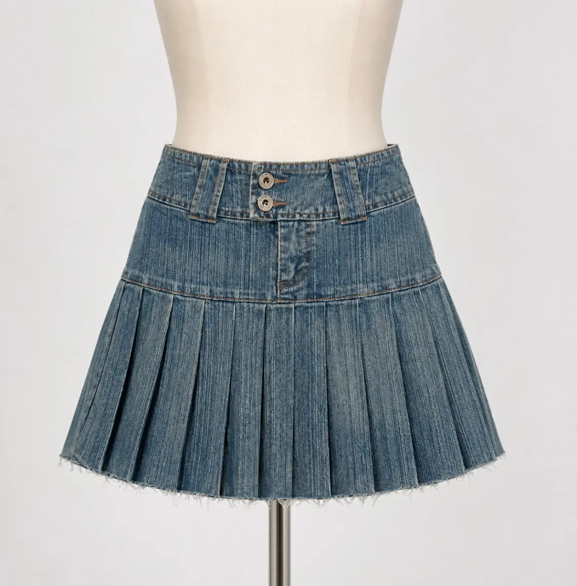 Y2K Vintage Denim Mini Skirt Size XS