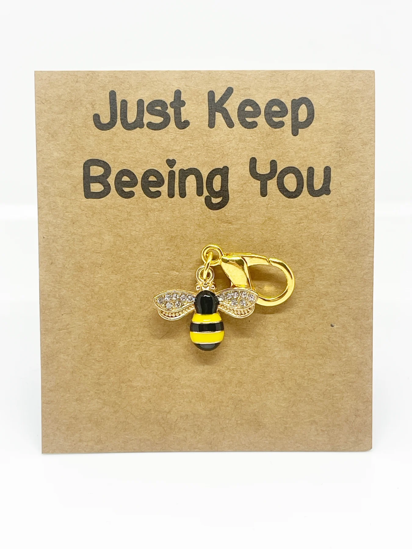 Enamel Bee Charm Clip