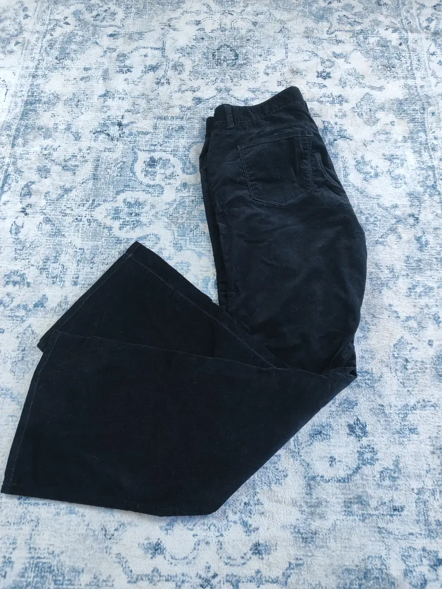 Ann Taylor Low Rise Black Corduroy Modern Bootcut Pants