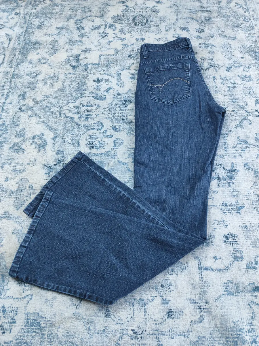Lee Slender Secret Blue Flare Jeans Low Rise Bootcut W27 L32