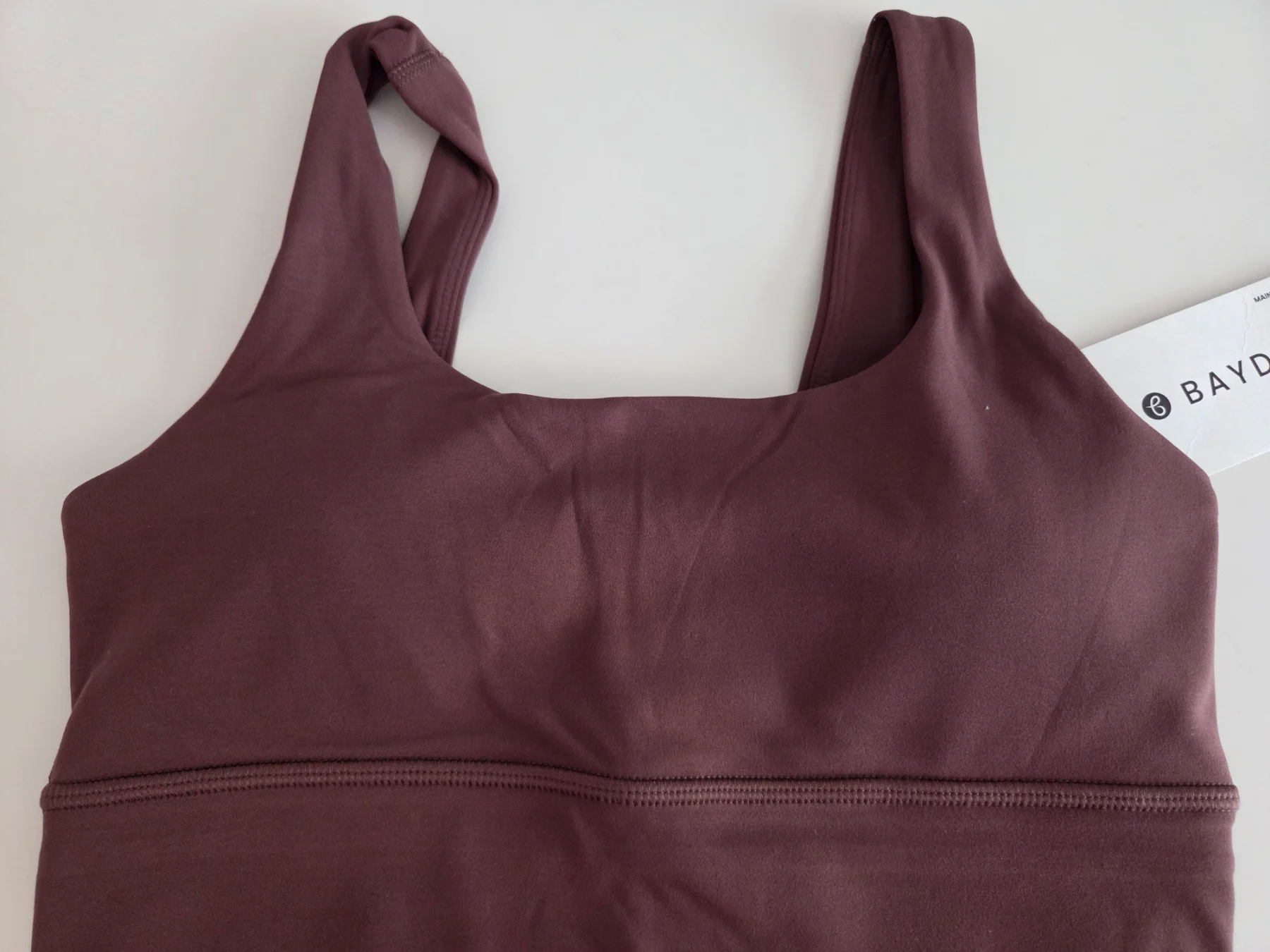 New Baydi padded sports bra brown size Small which fits 32A to 34B gym fitness workout sport