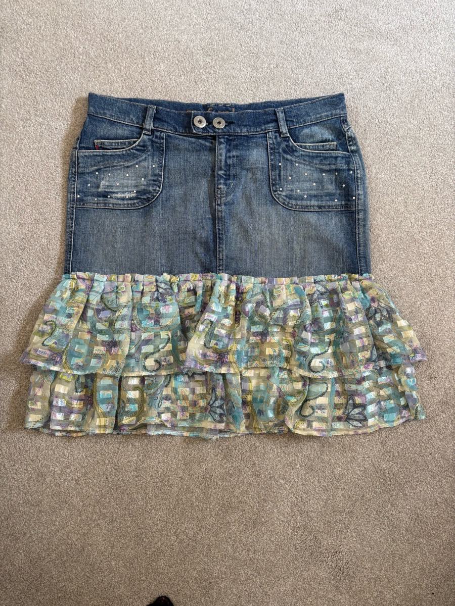 So Funky, y2k 2000s denim skirt size uk 16