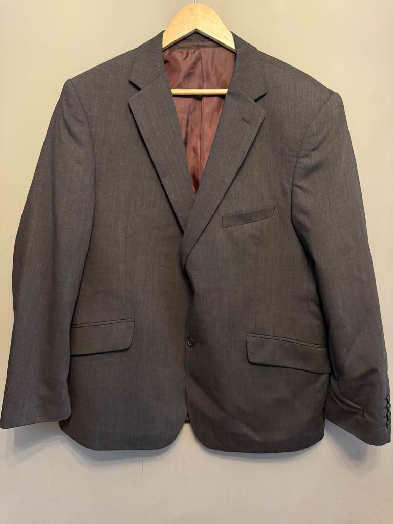 M&S Collection Men’s Charcoal Wool Blend Suit Blazer Jacket 44in Chest Regular Fit
