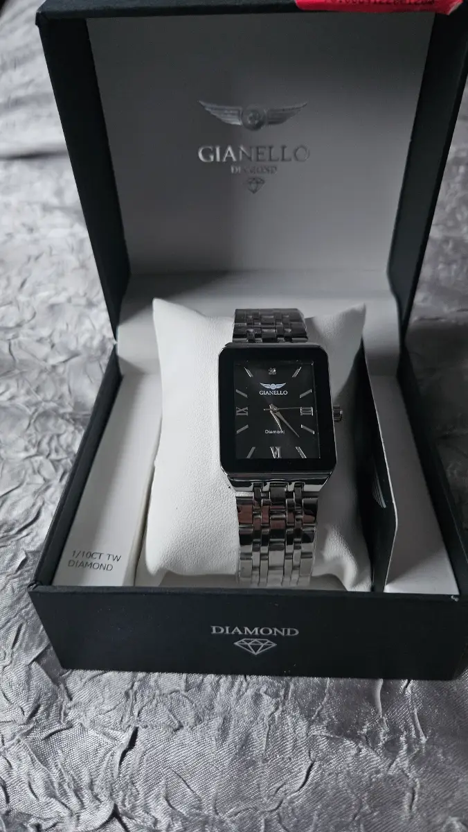 Gianello womans Watch – Brand New Silver Quartz Diamond Accents