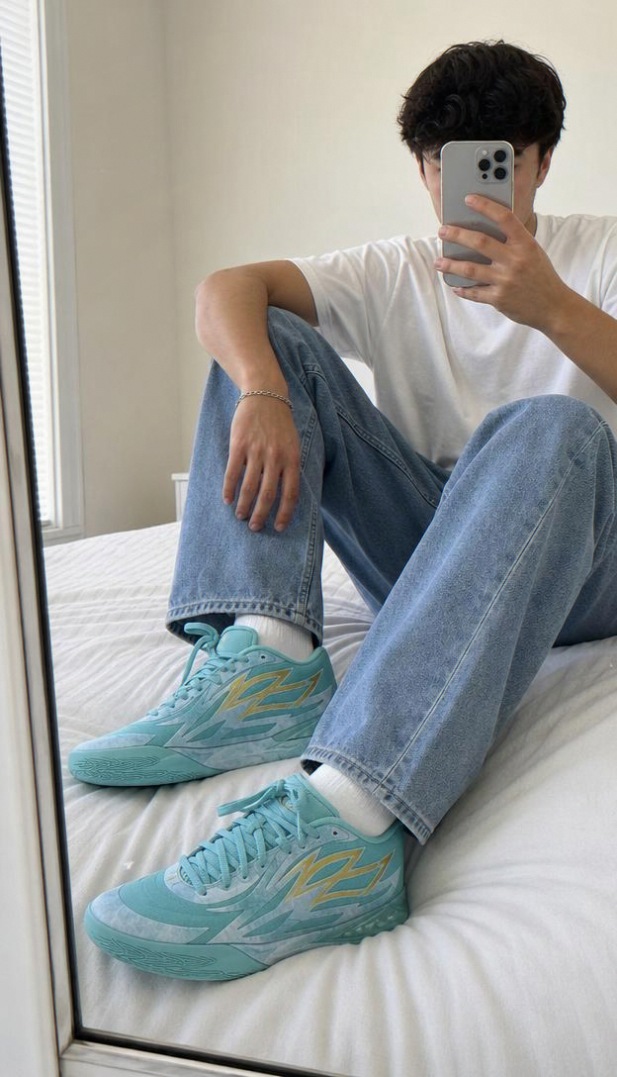 PUMA Mens Mb.02 trainers in jade- Green, uk size 8