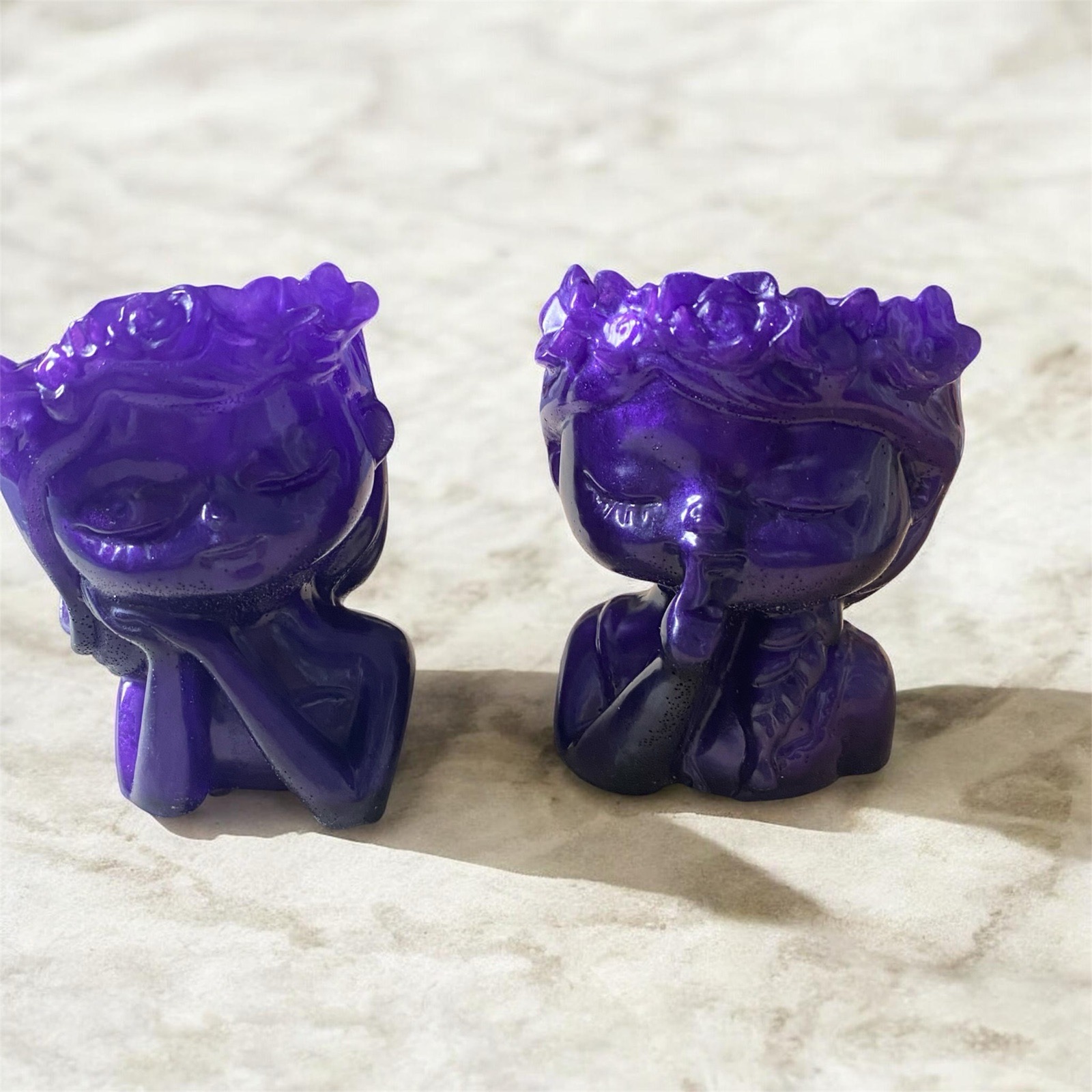 💜 A J Creations — Handmade Resin Flower Girls Set 💜