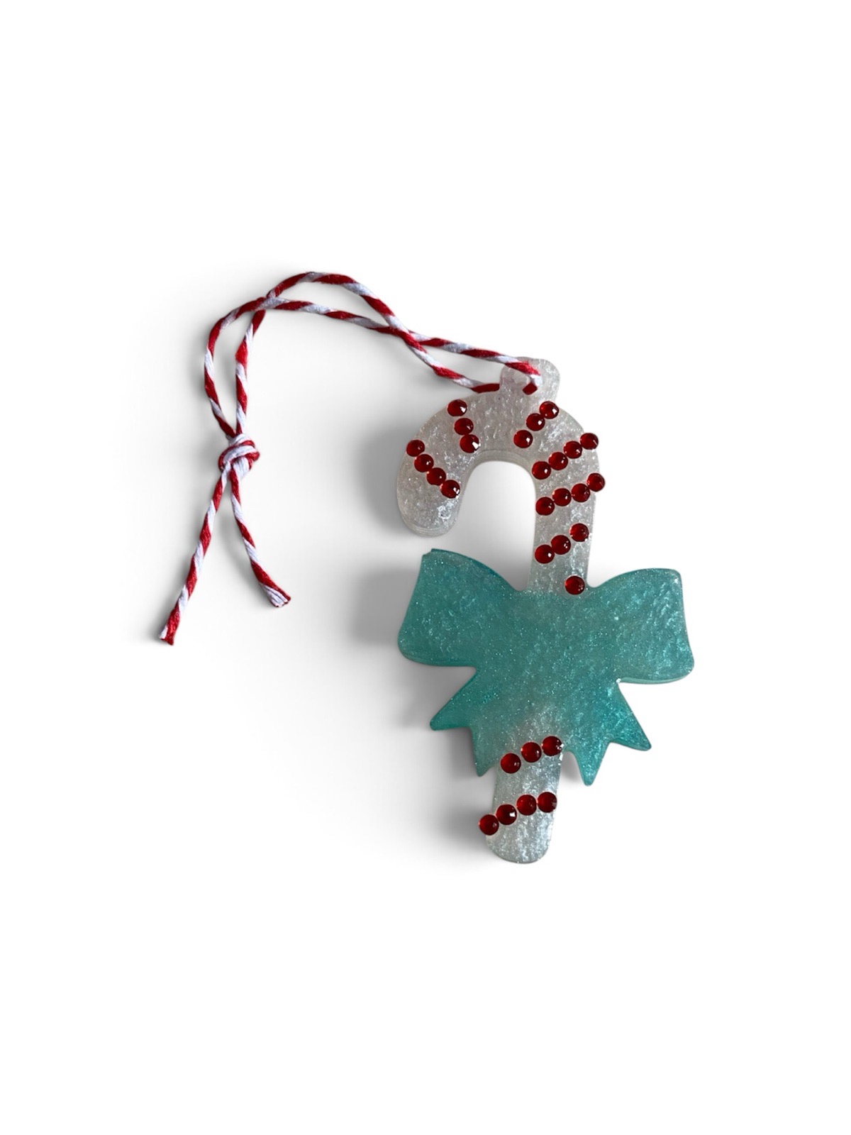 🍭 Handmade Resin Candy Cane Decoration 🍭