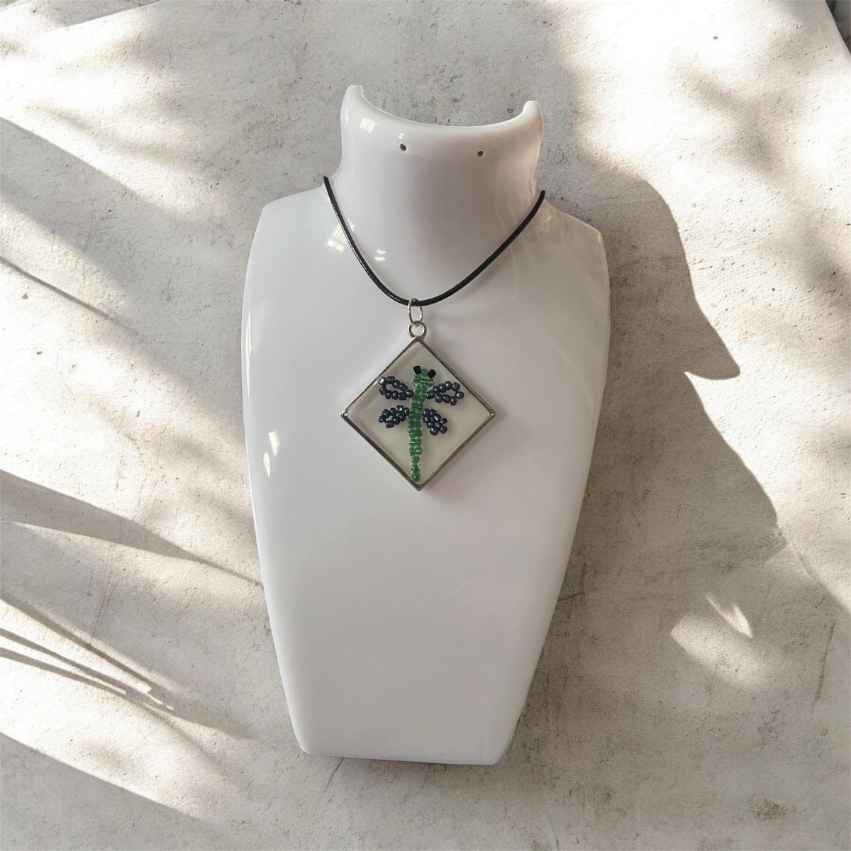 ✨ Handmade Dragonfly Resin Necklace ✨