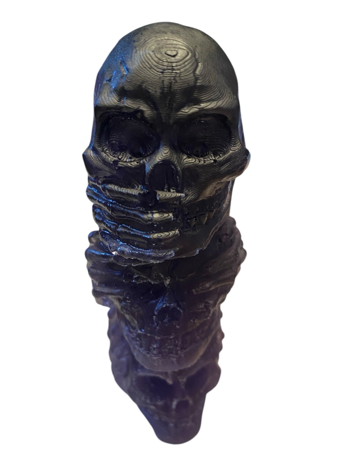Speak no evil, hear no evil, see no evil skull stack
