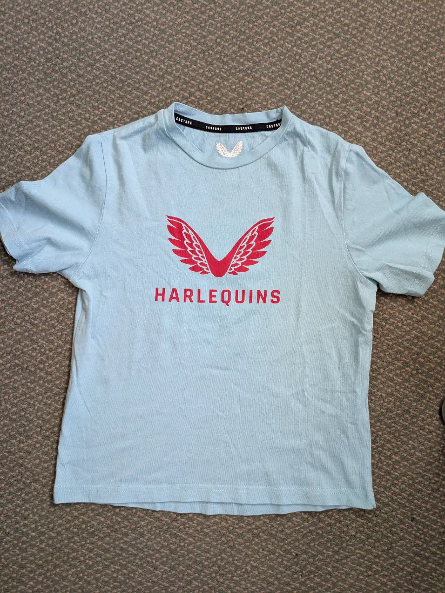 Castore Harlequins RFC T-Shirt | Light Blue Kids Age 8-9 Years (JS)