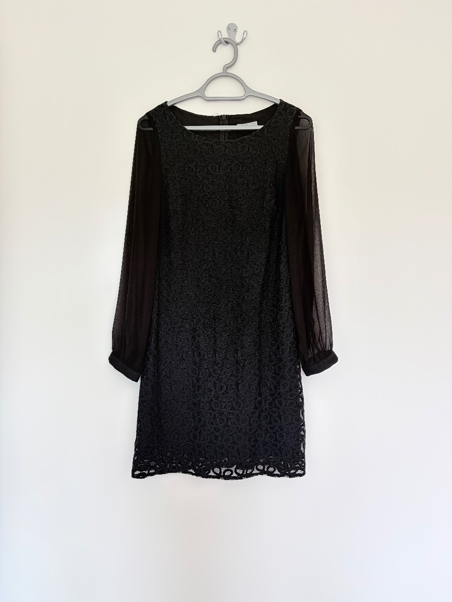 Women’s Wallis long see through sleeve lace dress