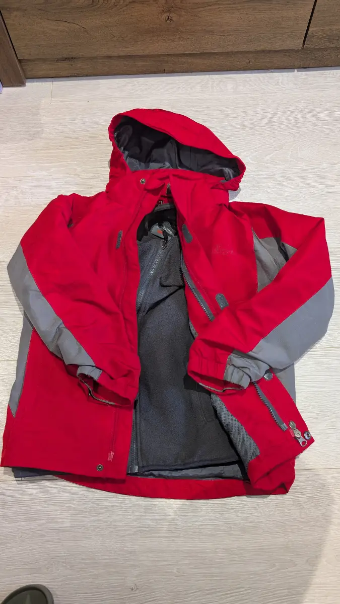 Red & Grey 3-in-1 Waterproof Jacket