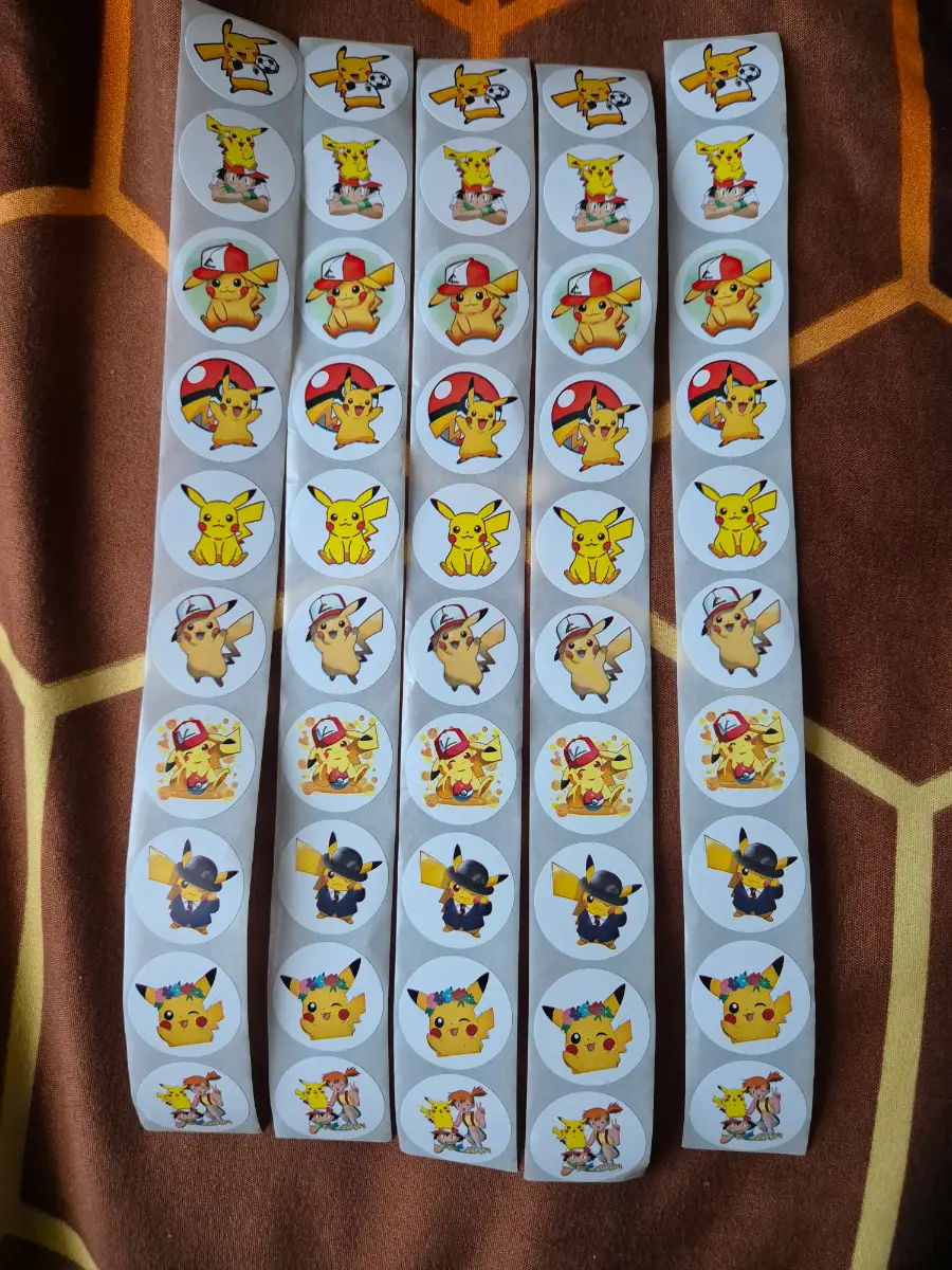 100 pieces of Pokemon Pikachu Sealing Stickers Cute Adorable
