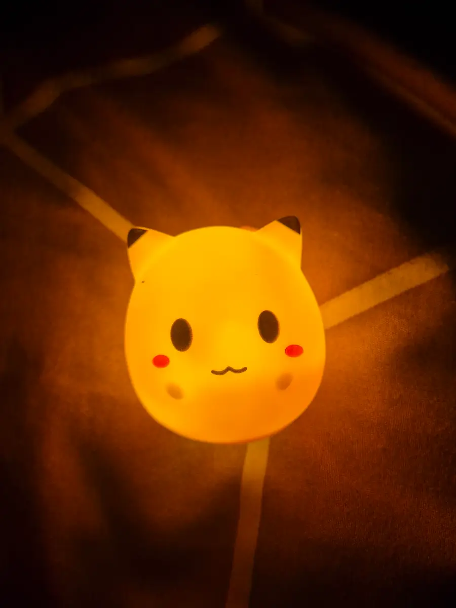 Pokemon Pikachu Night Light LED Lampside Decor Wake Up Light Kids Adorable