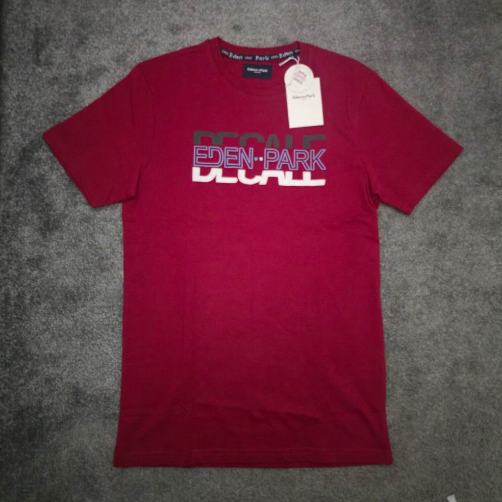 Eden Park Decale Men's T Shirt Size Small Maroon Short Sleeve BNWT