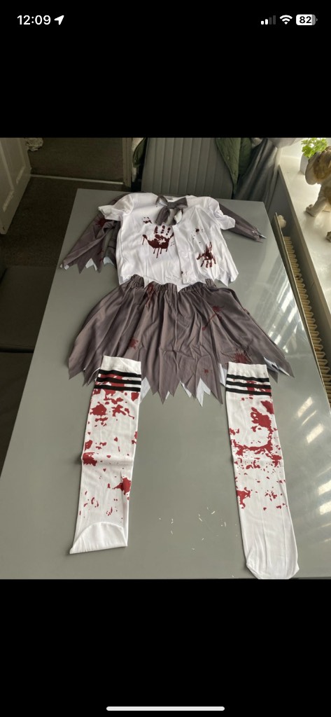 Girls zombie bloody student fancy dress