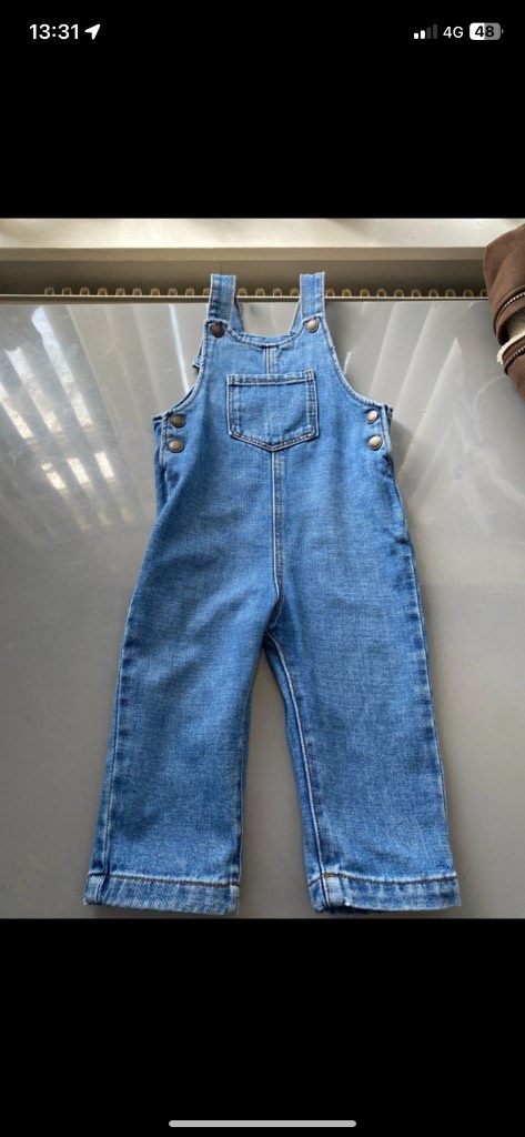 Baby boys blue denim dungarees
