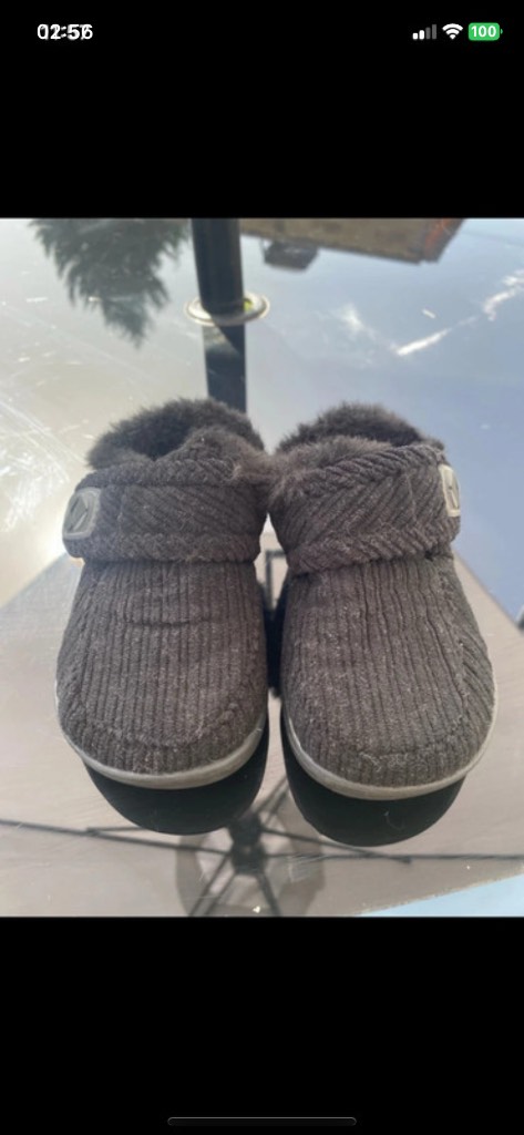 Babies black hard sole slippers