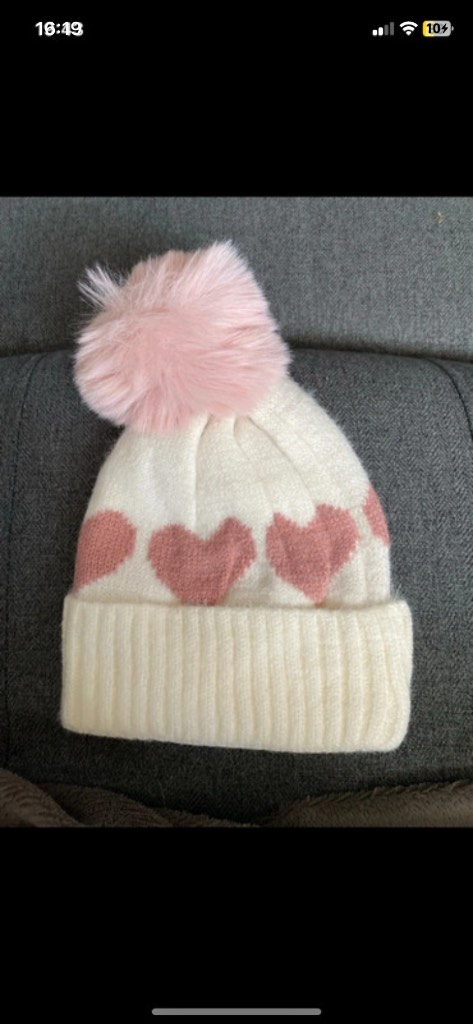 Baby girls Pom Pom hat