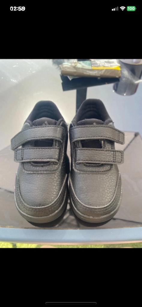 Baby boys adidas black trainers