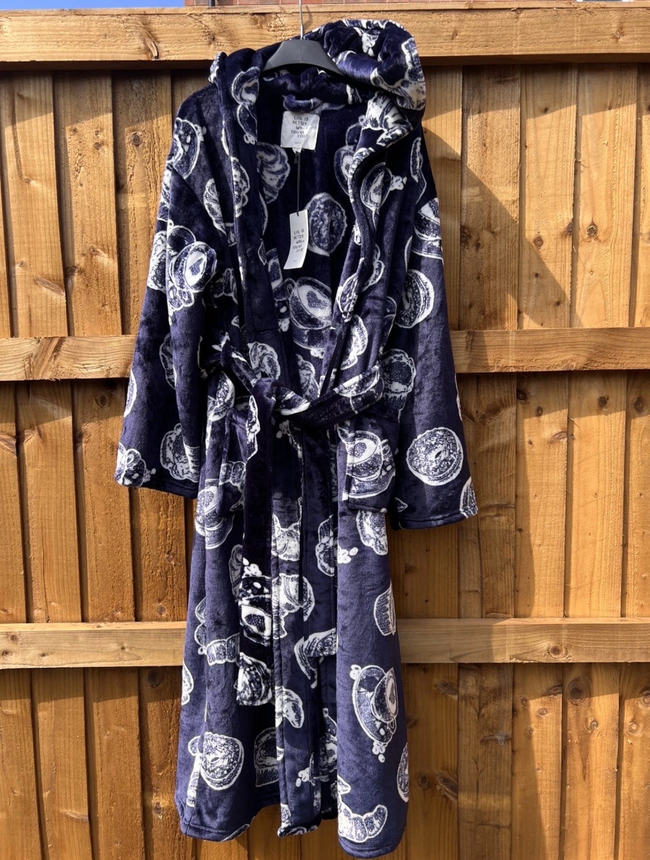Amazing Navy Coffee Dressing Gown S/8-10 UK