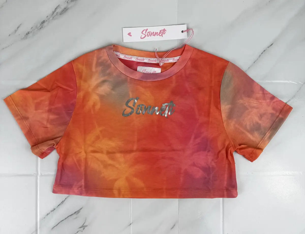 Girls Sonneti Harlo Cropped T-Shirt Junior  Orange  Size 8-10 Years  S0468