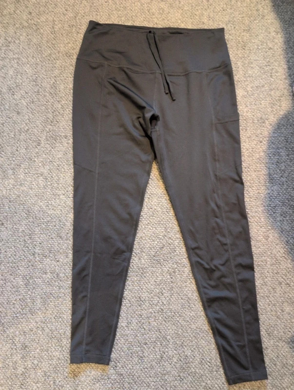 Primark grey lycra leggings — UK 12-14