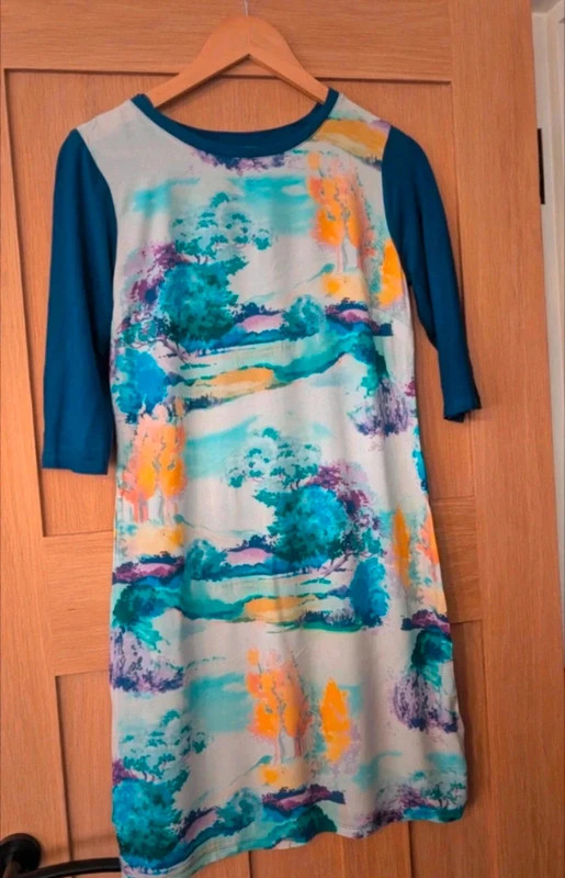 Floral Oliver Bonas soft shift dress — UK 8-10
