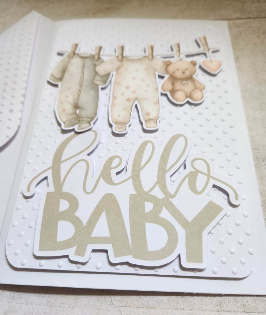 New Baby Crd - 3d Embossed Card with Envelope
