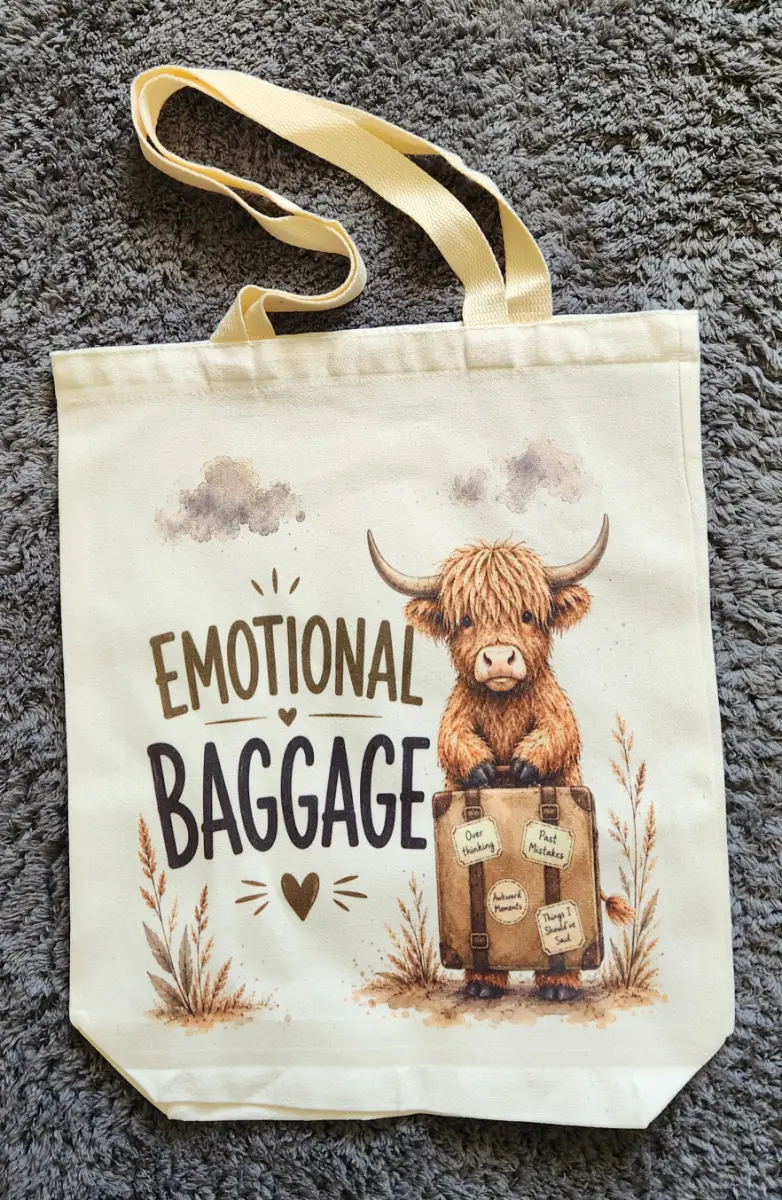 Tote Bag Highland Cow Design