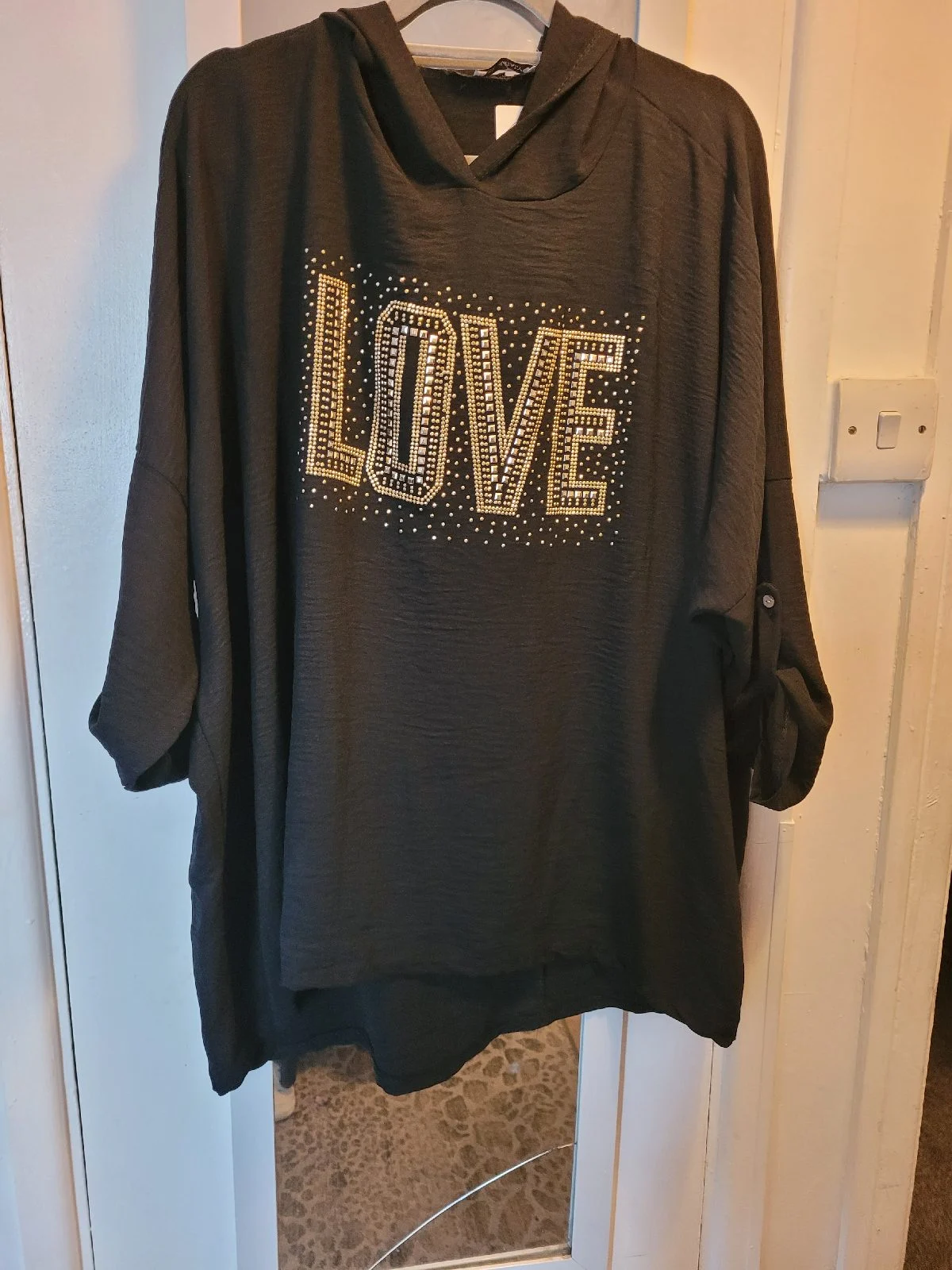 Hooded top, summer oversized