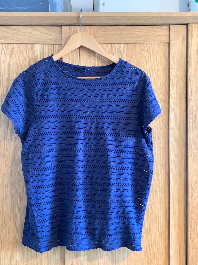 M&Co T-Shirt, Navy, Size 14