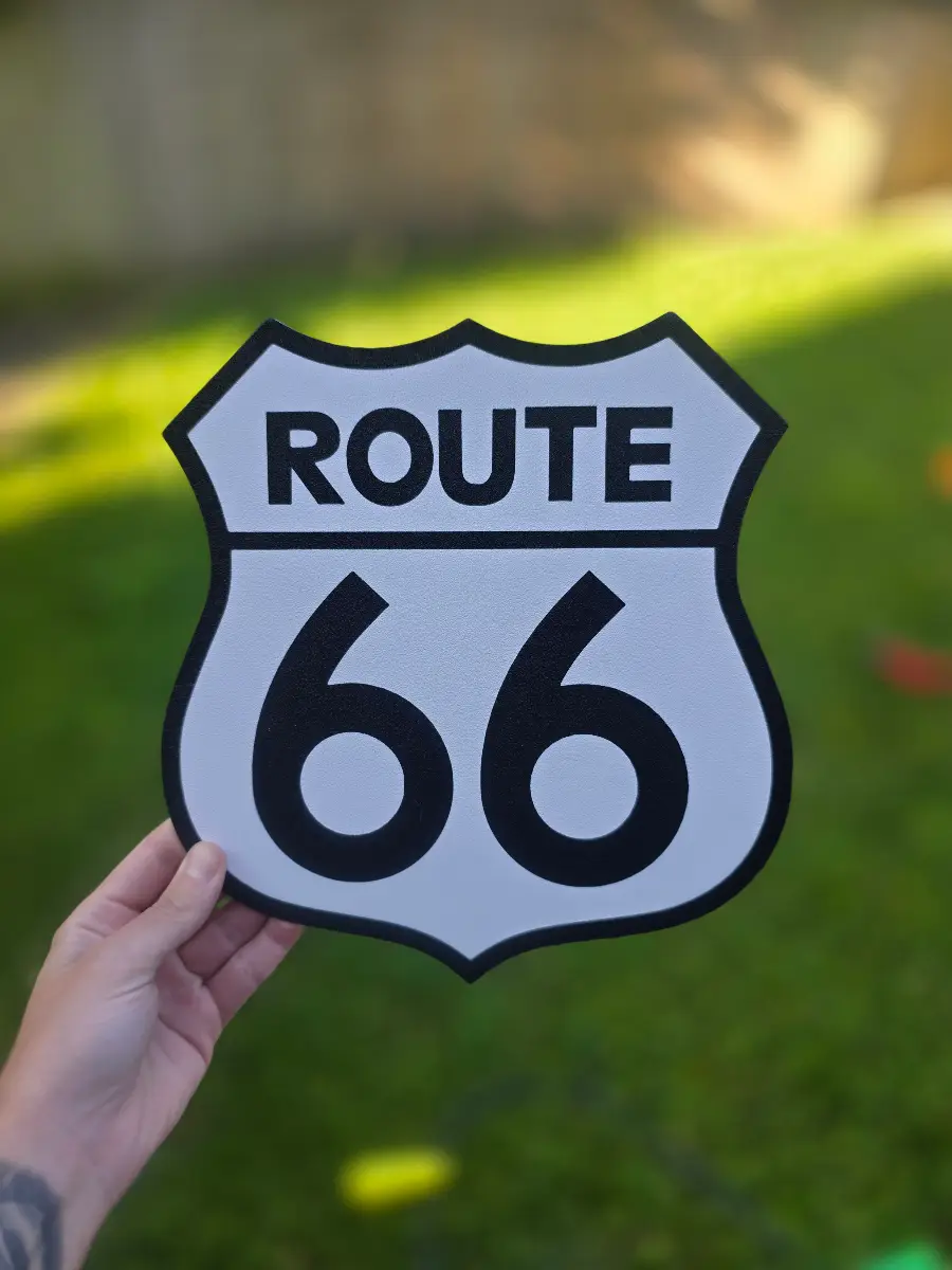 Cars route 66 wall sign