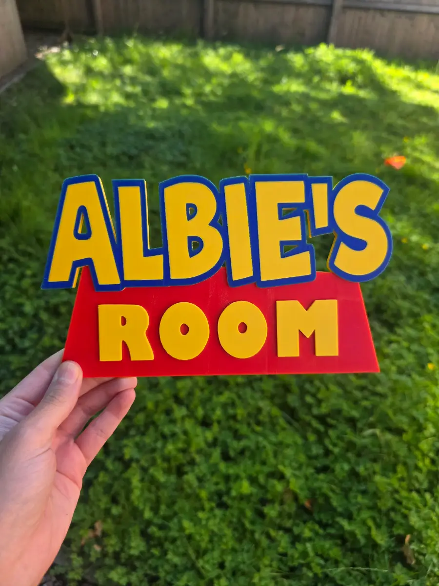 Toy story name sign