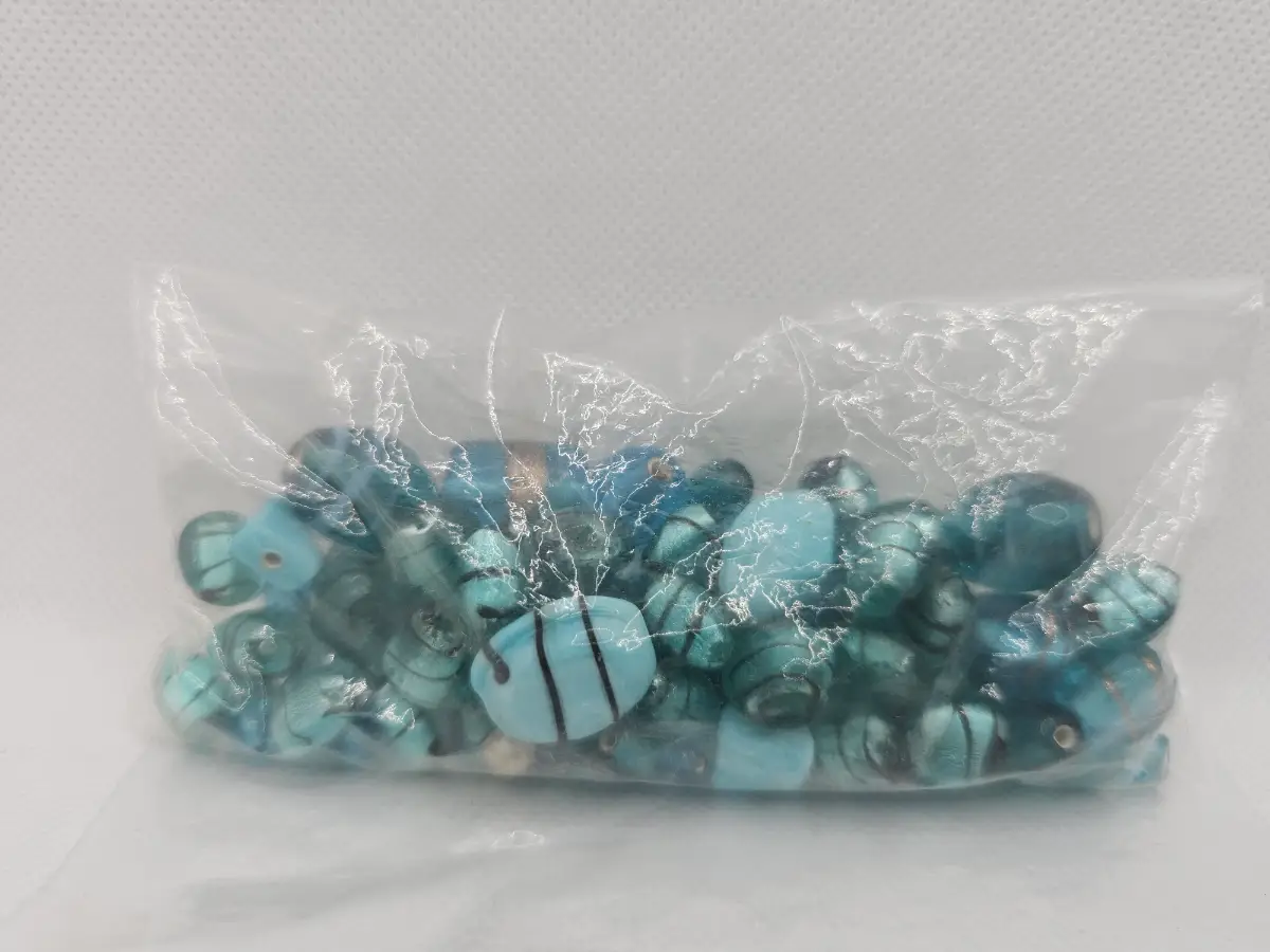 Blue and black beads