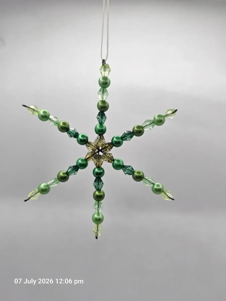Handmade green star/snowflake