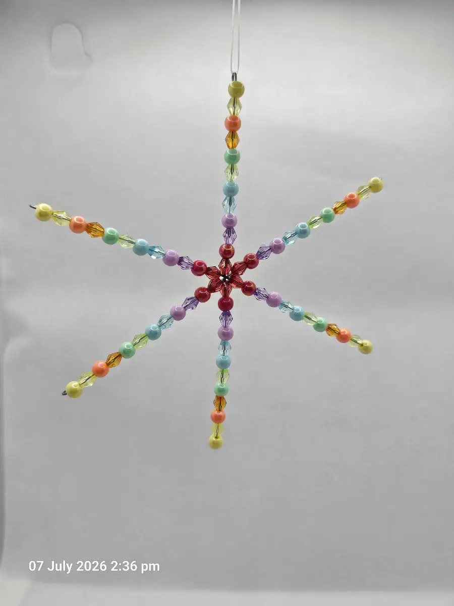 Rainbow star/ snowflake handmade