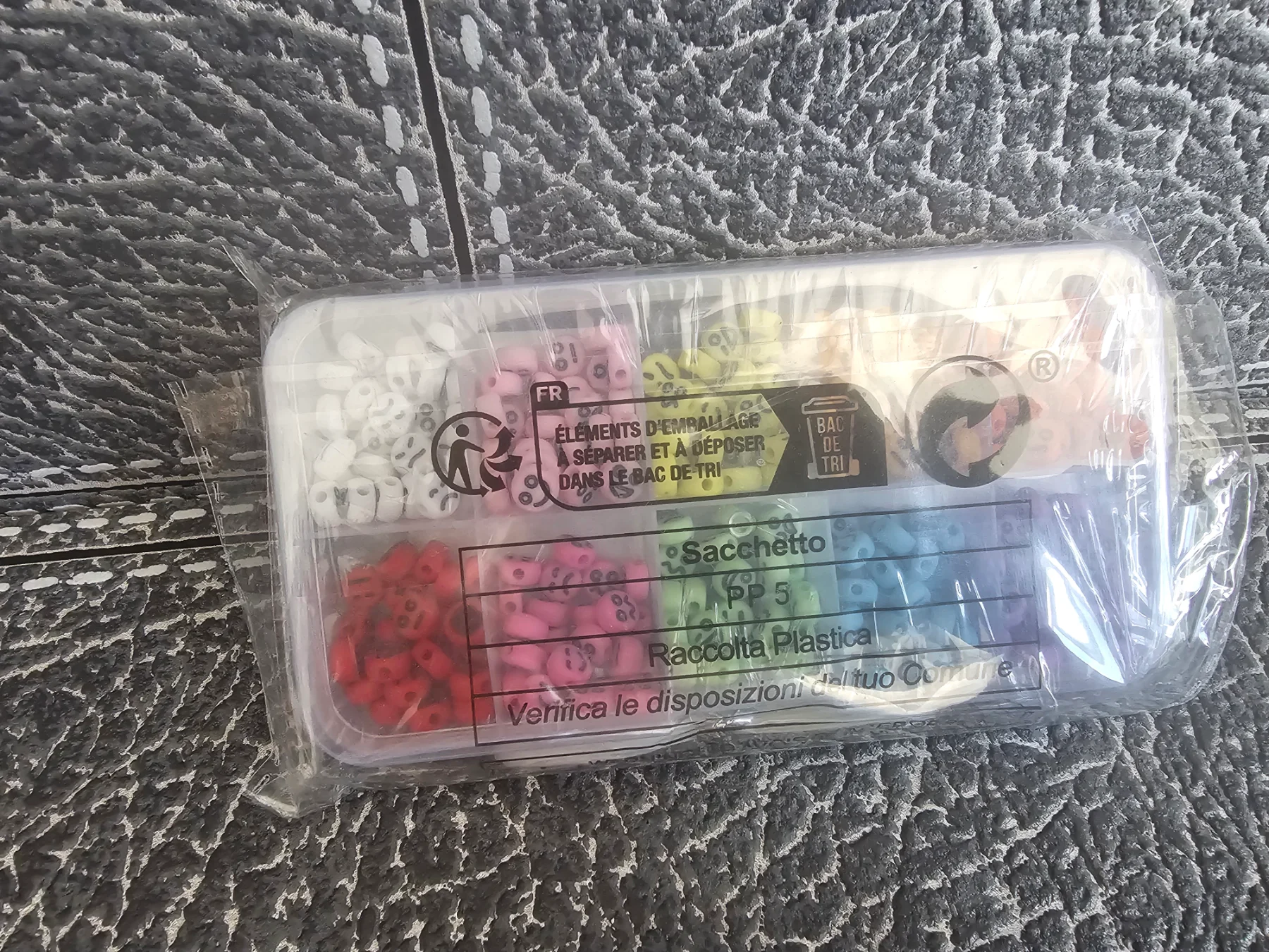 New Multi Coloured Face Beads with Stretch String For Jewellery Making
