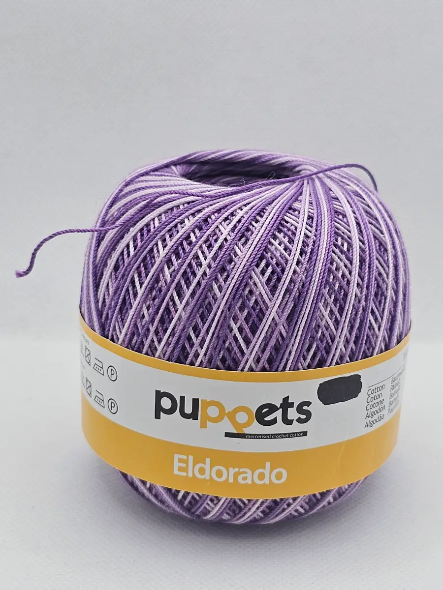 Puppets crochet yarn purple ombre