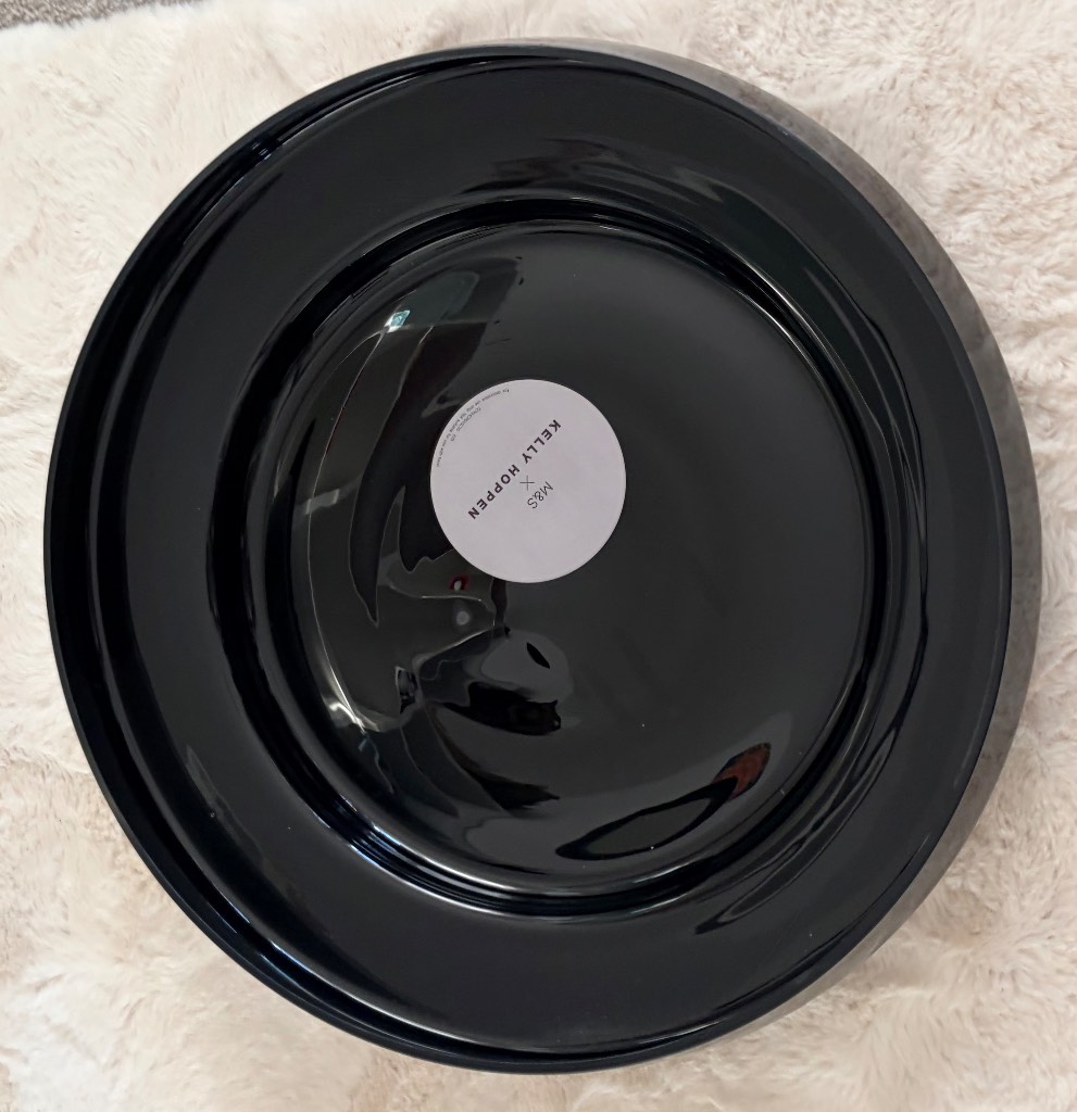 M&S Large Black Glass Bowl by Kelly Hoppen