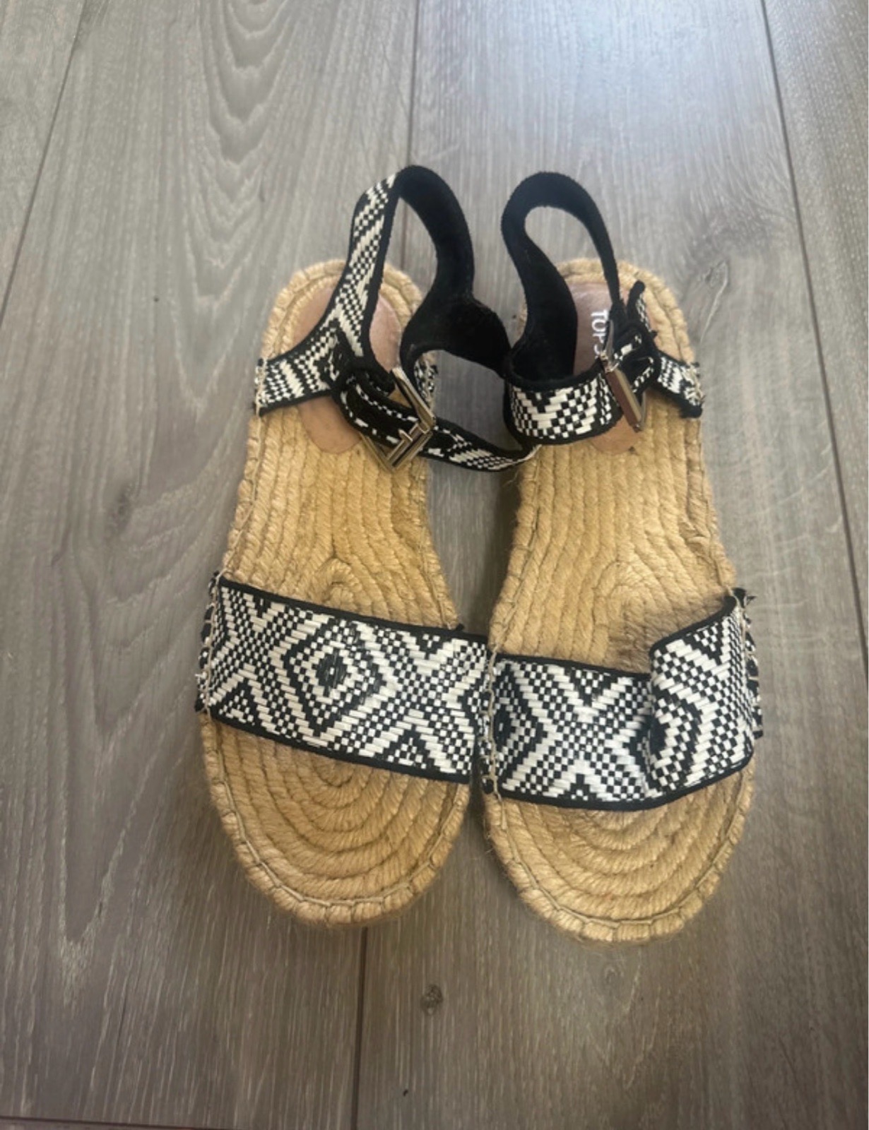 Topshop Woven Aztec Platform Sandals