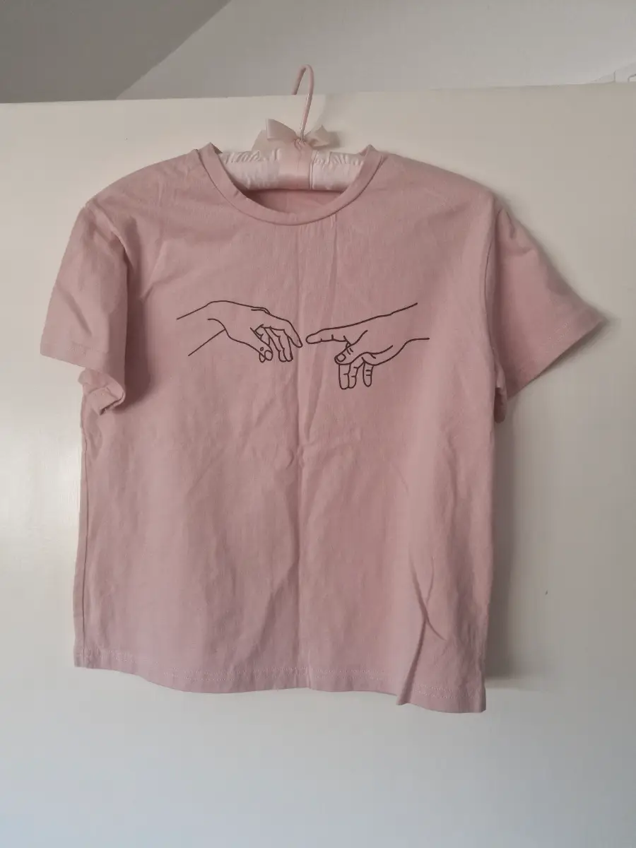 Pretty Pink T-Shirt by Zaful | Size 10 | Fingers Touching Design