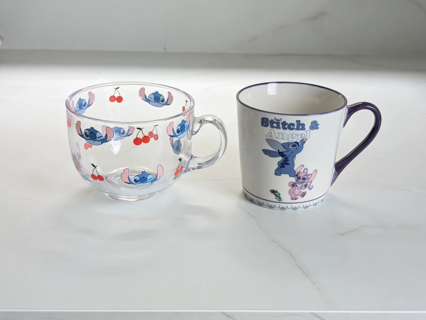 Disney Stitch Glass Cup & Stitch Mug