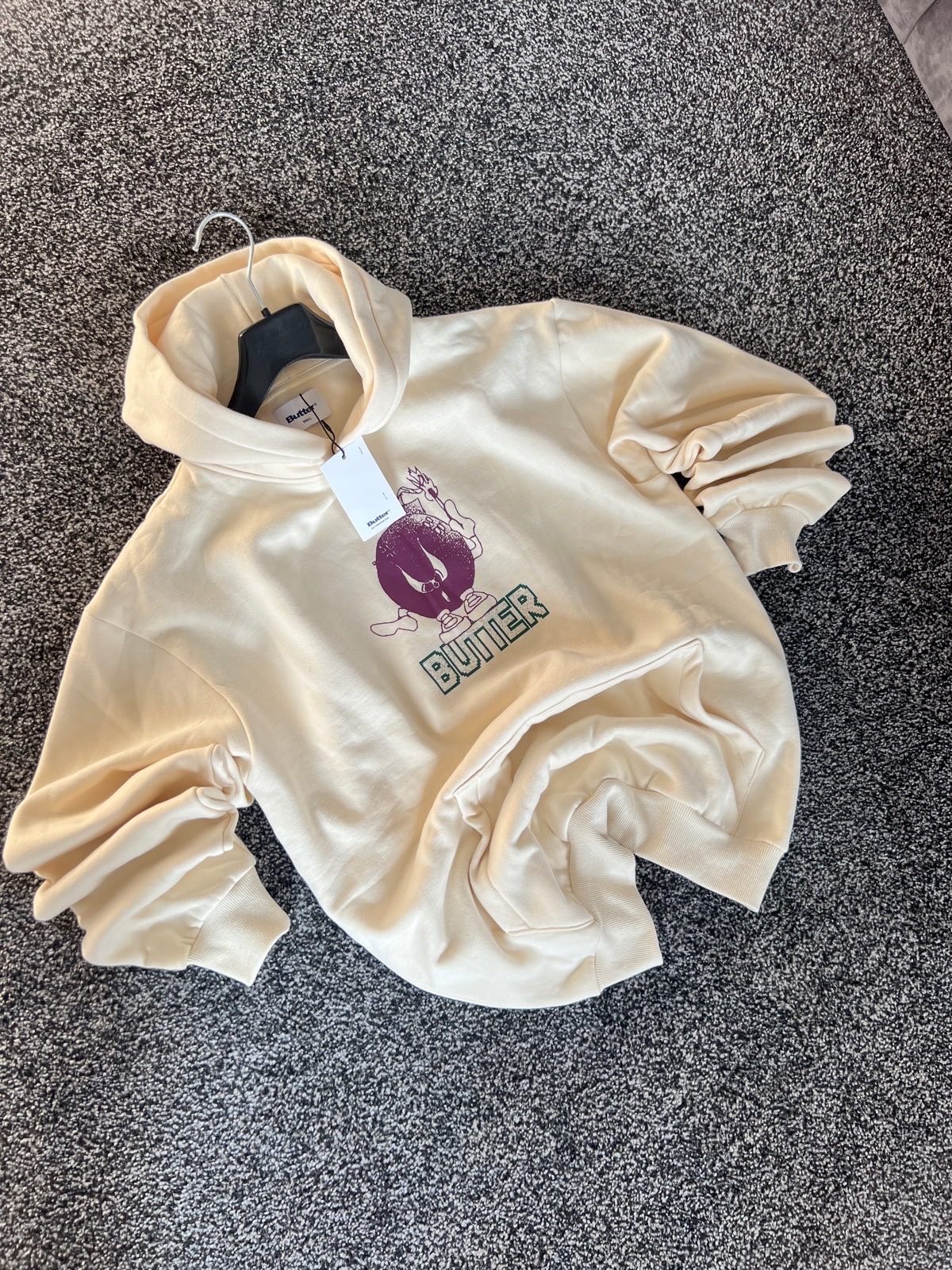 Butter Goods Bomb Pullover Hoodie – Cream | Size S | BNWT