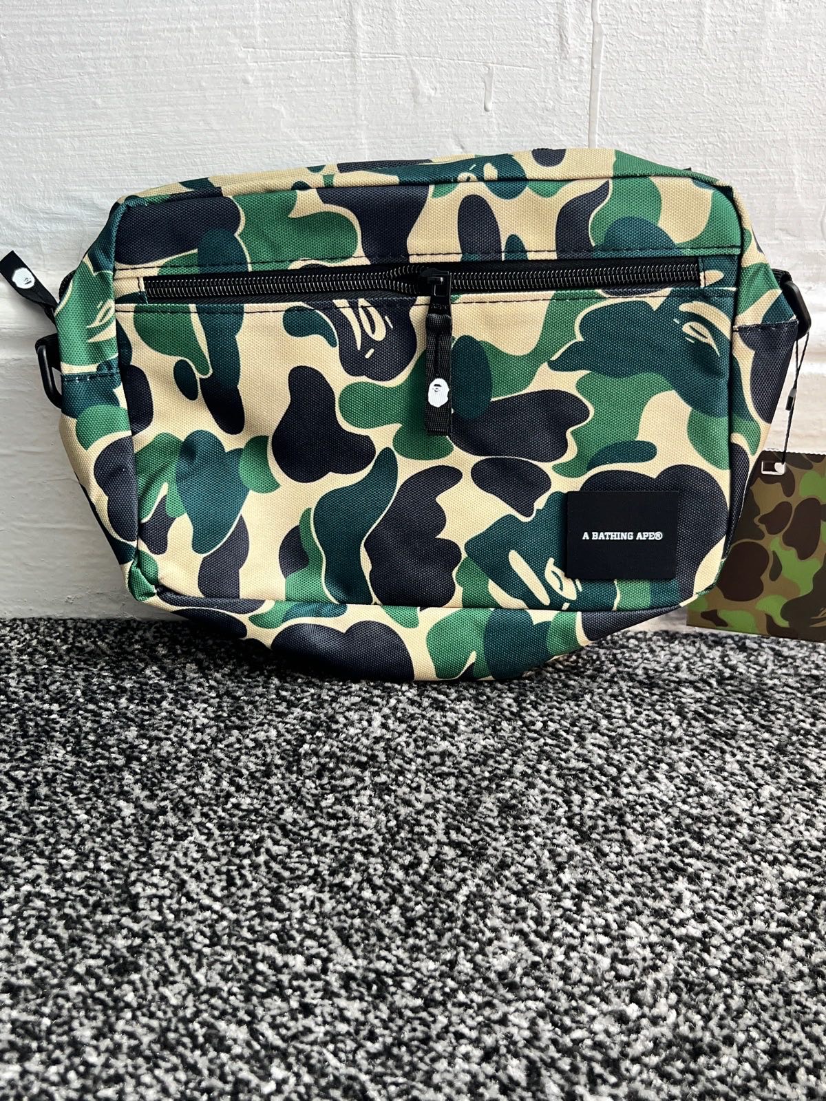 BAPE Green ABC Camo Crossbody Bag | New With Tags