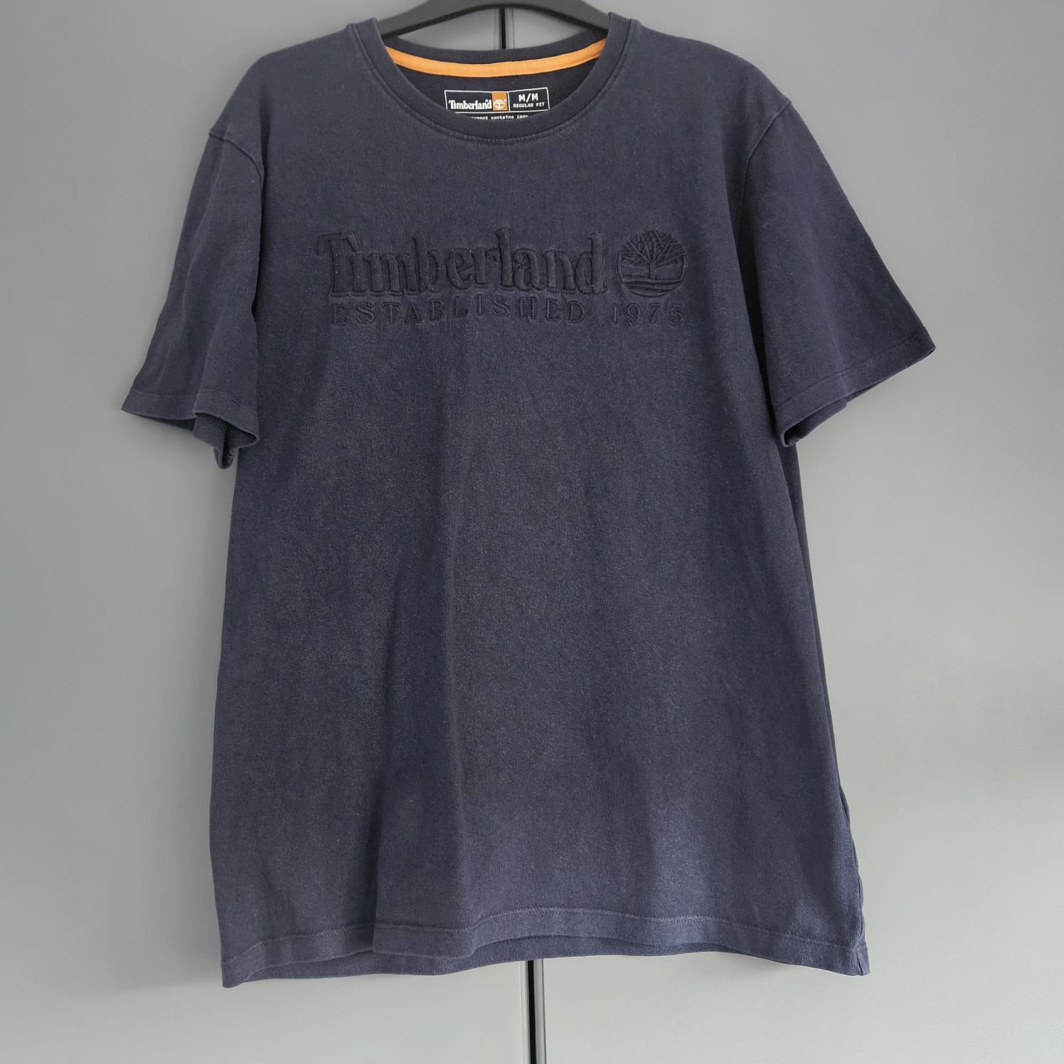 Timberland mens size medium navy logo tshirt used but still in good condition
