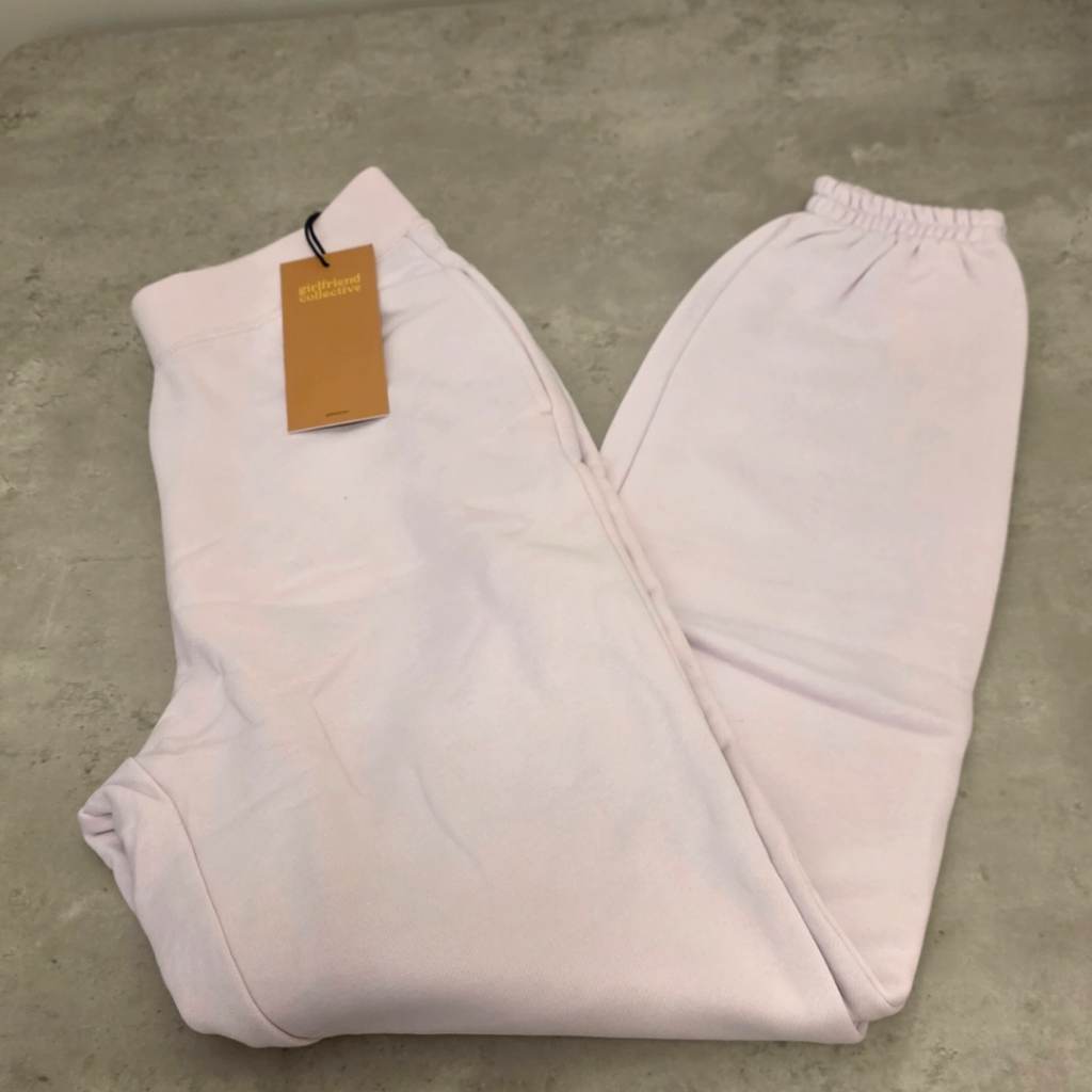 Girlfriend Collective Size Small Lilac Joggers Brand New And Tagged