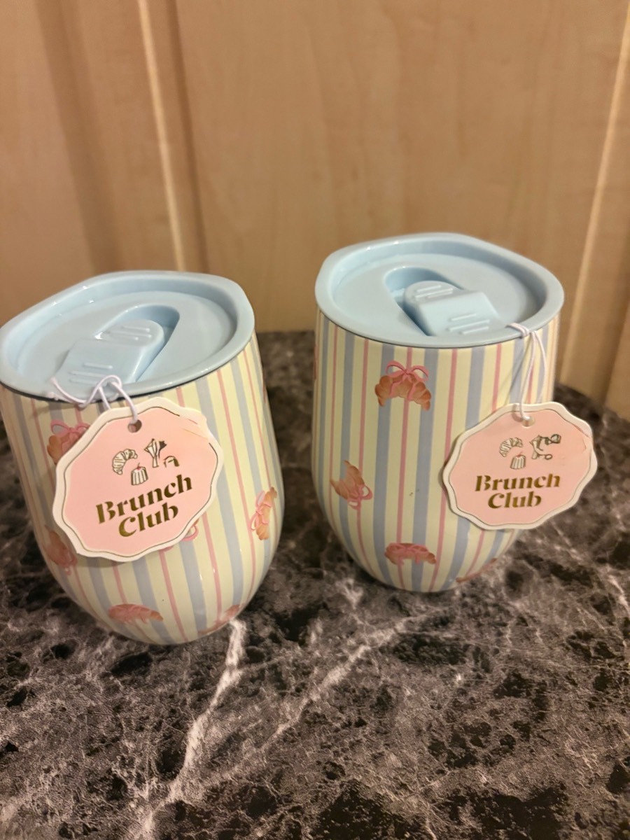 Viral Brunch Club pair of croissant tumblers