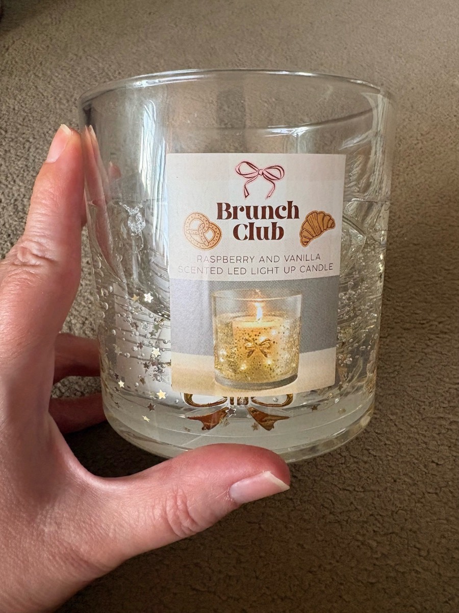 Viral brunch club light up scented LED candle