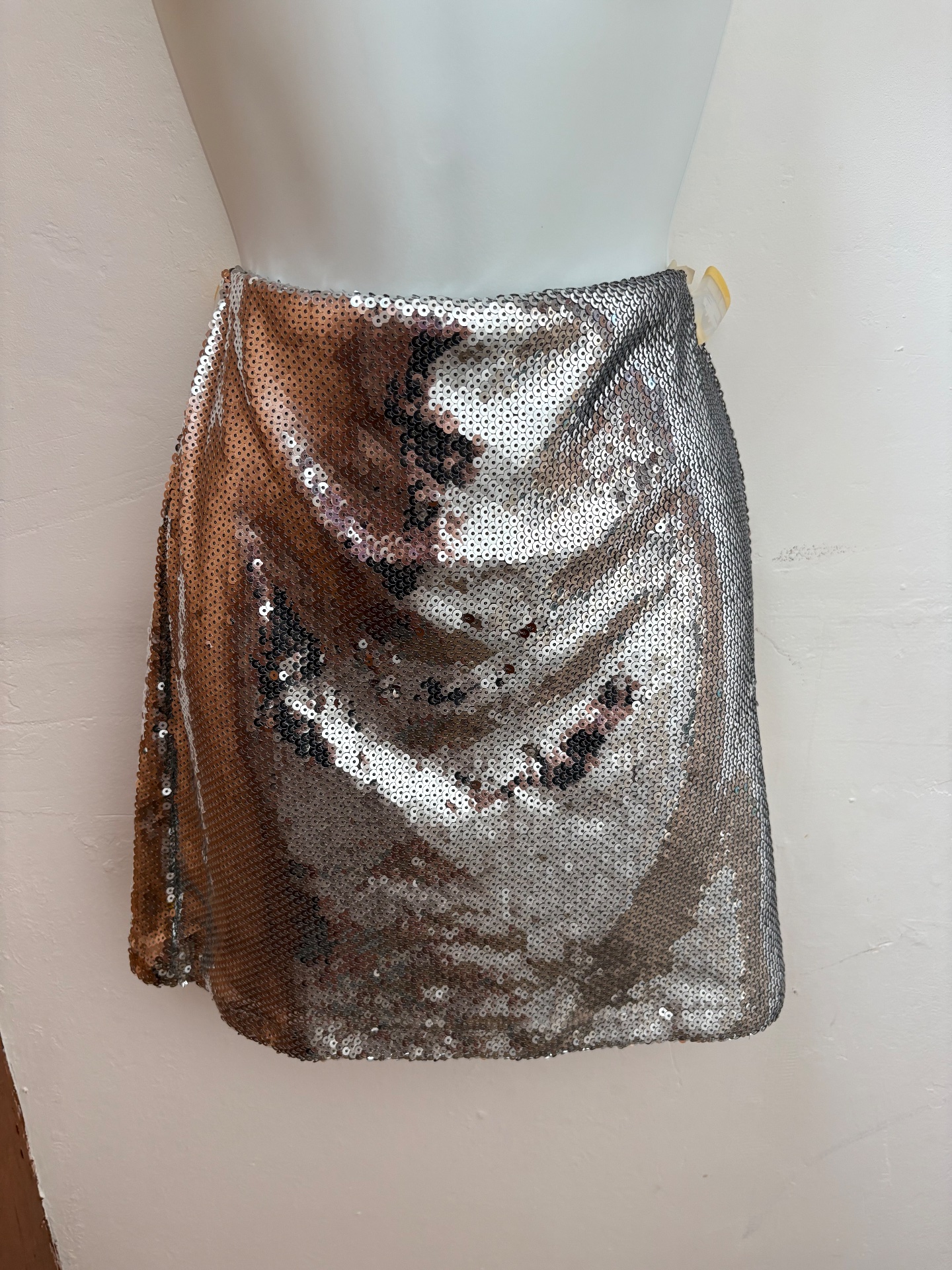 BNWT Primark viral silver sequinned mini skirt size 8